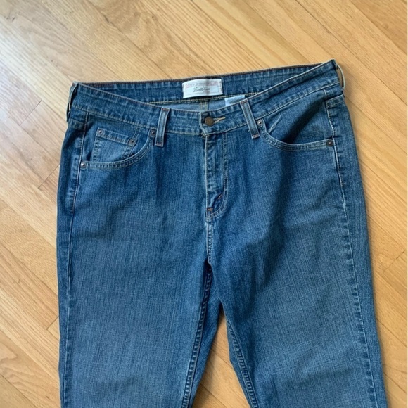 Vintage Y2K Levi Strauss Signature Stretch Low Rise Boot Cut Jeans Medium - Picture 3 of 11